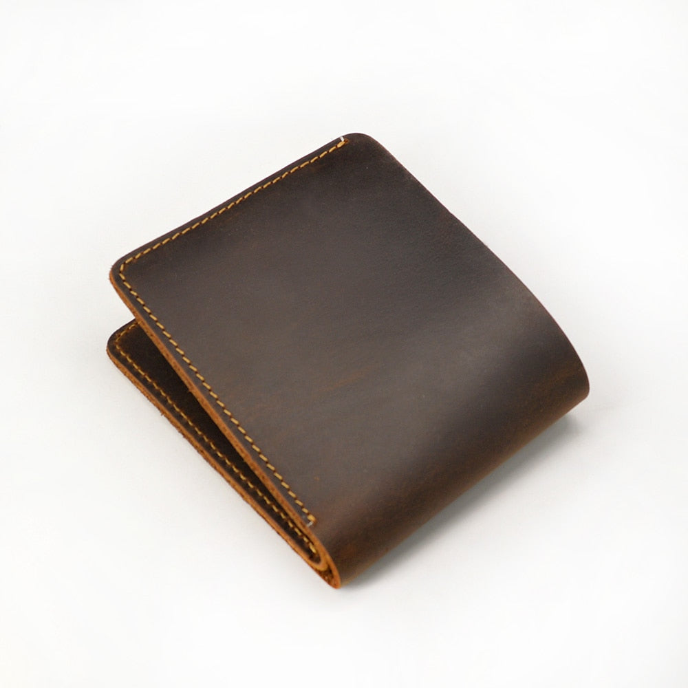Genuine Leather Short Wallet