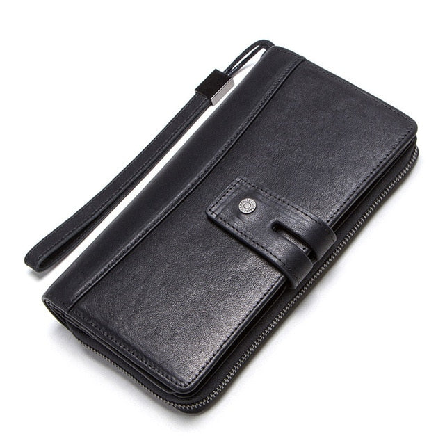 Leather Long Clutch Wallet- M1266 | 2 Styles