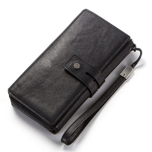 Leather Long Clutch Wallet- M1266 | 2 Styles