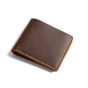 Genuine Leather Short Wallet